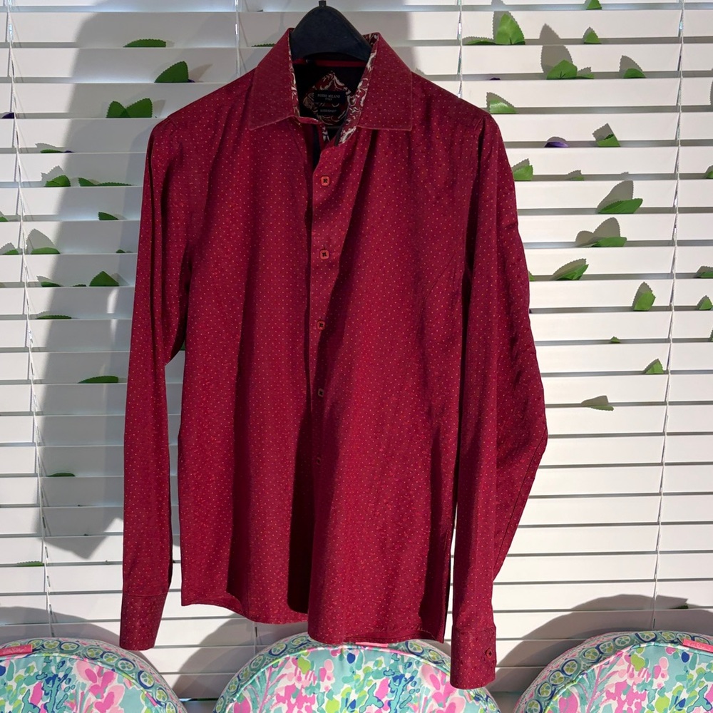 Men's Burgundy Wine Red Dress Shirt